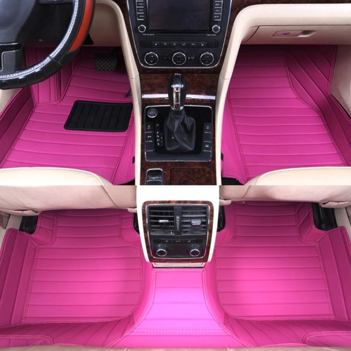 pink car floor mats
